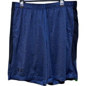 Under Armour Men's Athletic Shorts Loose Elastic Waist Pockets Navy Blue XL‎